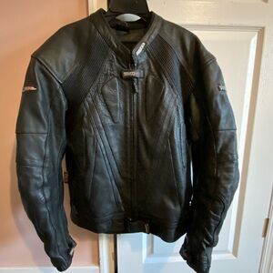 Men's MOTORCYCLE Black Performance Leather Jacket